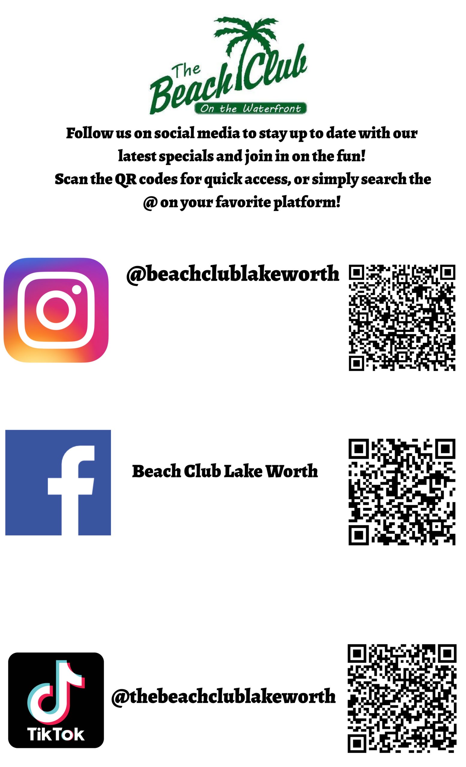 Beach Club Lake Worth menu, page 4